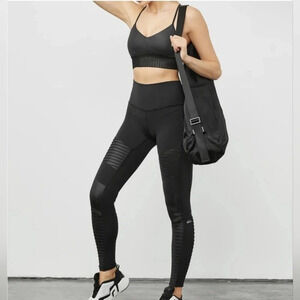 ALO YOGA High-Rise Moto Leggings Size Small Gym Outdoors Running Casual